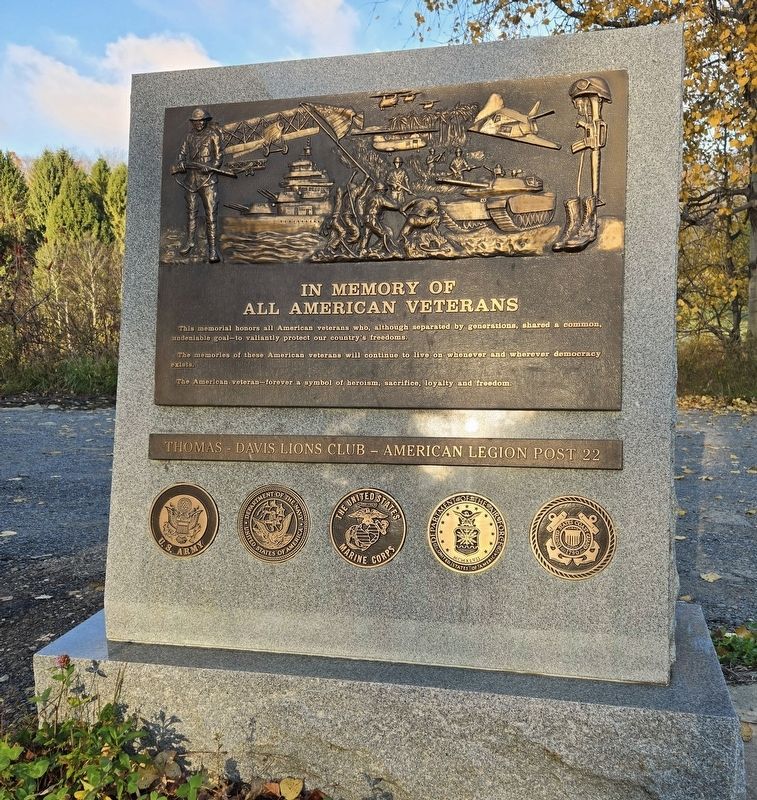 In Memory of All American Veterans Marker image. Click for full size.