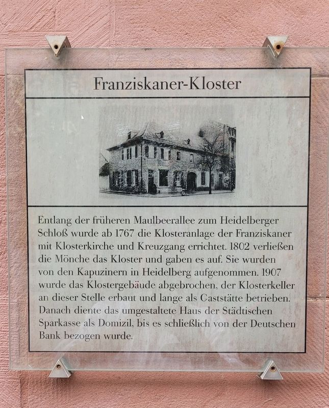 Franziskaner-Kloster / Franciscan Monastery Marker image. Click for full size.