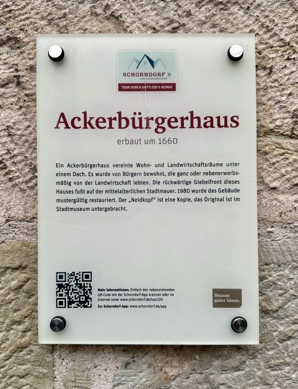 Ackerbürgerhaus / Farmer’s House Marker. Click for full size. Ackerbürgerhaus / Farmer’s House Marker image. Click for full size.