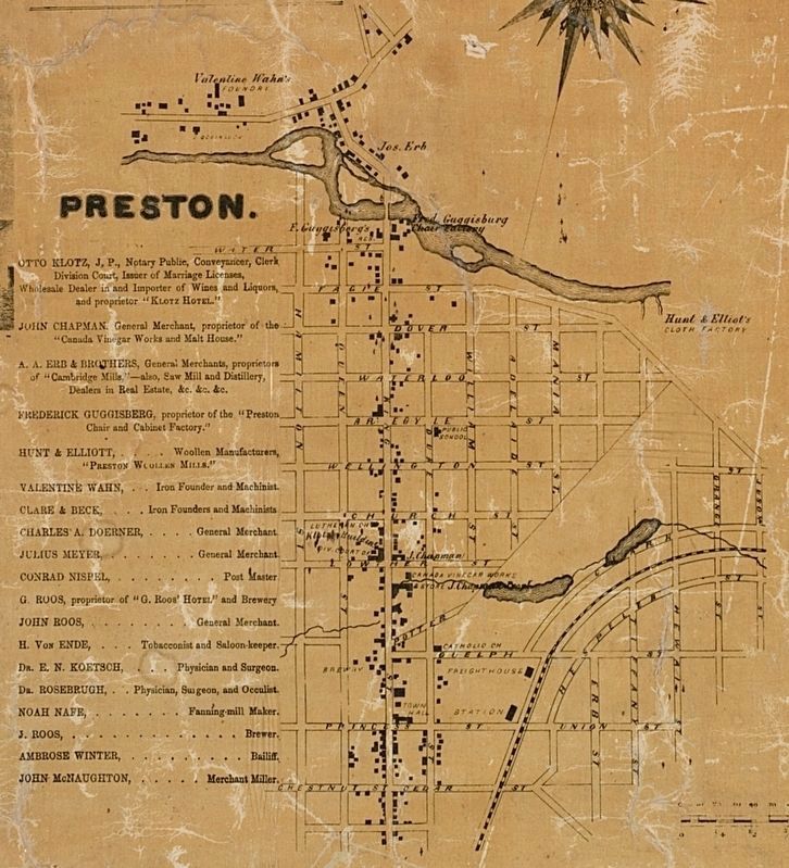 The Village of Preston, 1861 image. Click for full size.