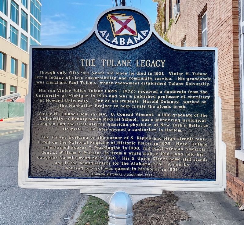 The Tulane Legacy Marker image. Click for full size.