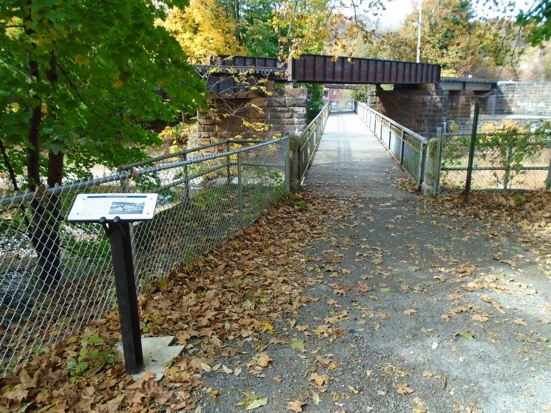 9<sup>th</sup> Street Pedestrian Bridge Marker. Click for full size. 9<sup>th</sup> Street Pedestrian Bridge Marker image. Click for full size.