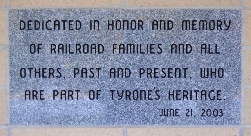 Tyrone's Railroad Families Marker image. Click for full size.
