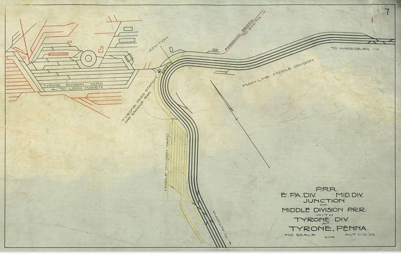 1920 PRR Tyrone Division Schematic image. Click for full size.