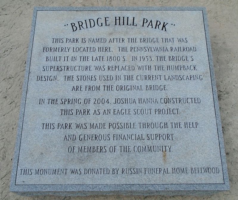 "Bridge Hill Park" Marker image. Click for full size.