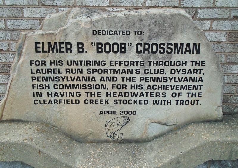 Elmer B. "Boob" Crossman Marker. Click for full size. Elmer B. "Boob" Crossman Marker image. Click for full size.