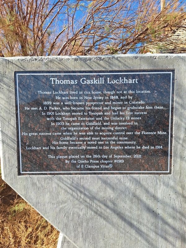 Thomas Gaskill Lockhart Marker. Click for full size. Thomas Gaskill Lockhart Marker image. Click for full size.