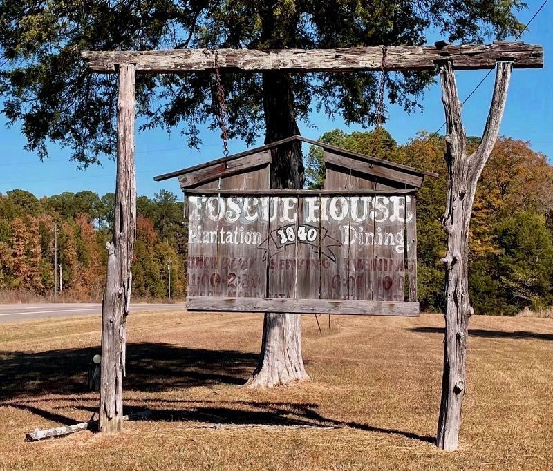 Foscue House Restaurant roadway sign on US-80. image. Click for full size.
