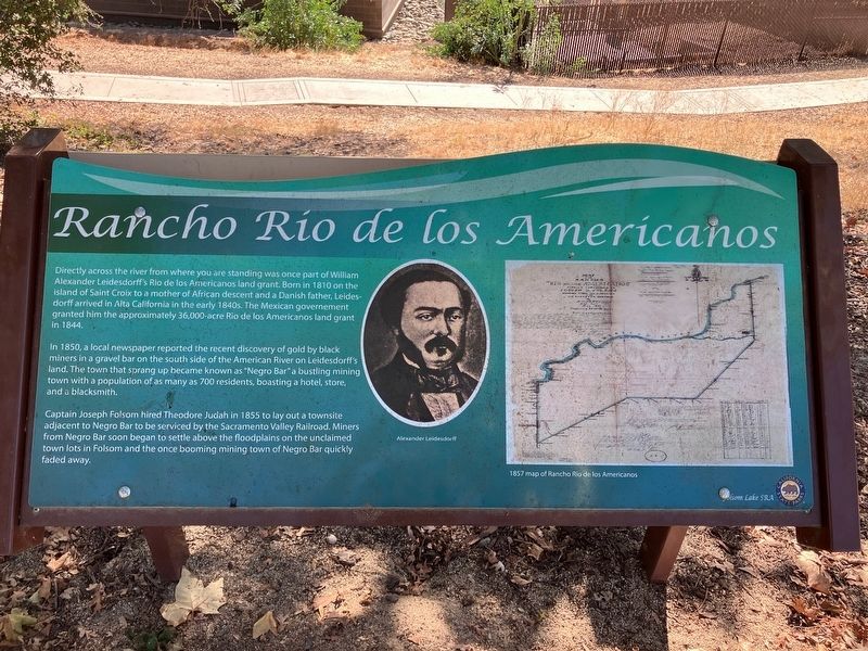 Rancho Rio de los Americanos Marker image. Click for full size.