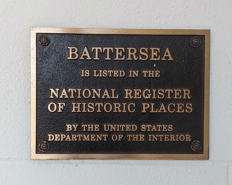 Battersea NRHP plaque. image. Click for full size.