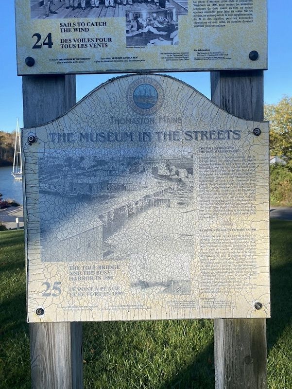 The Toll Bridge and the Busy Harbor in 1890 marker. Click for full size. The Toll Bridge and the Busy Harbor in 1890 marker image. Click for full size.