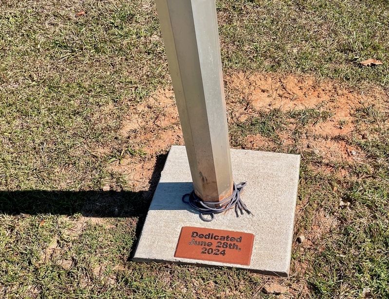 Marker erected date at foot of marker.. Click for full size. Marker erected date at foot of marker. image. Click for full size.