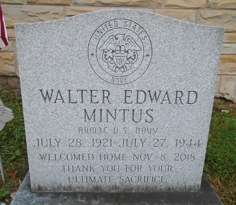 Walter Edward Mintus Marker image. Click for full size.