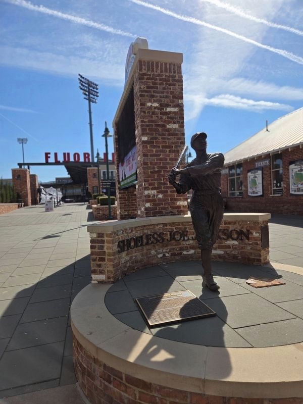 Joseph Jefferson Jackson Statue and Marker. Click for full size. Joseph Jefferson Jackson Statue and Marker image. Click for full size.