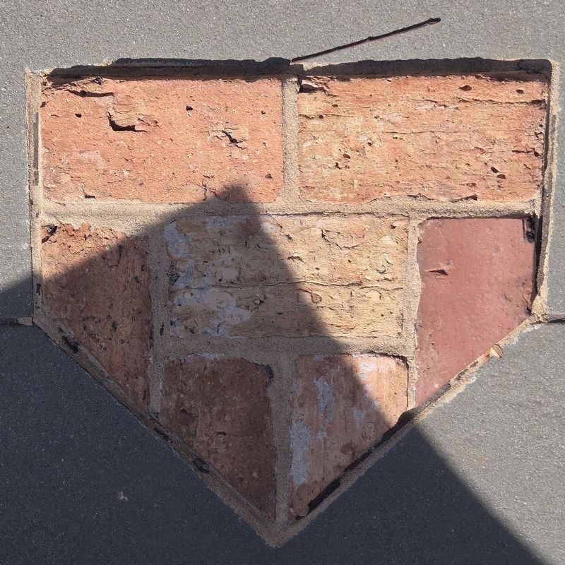 Home plate made out of brick from the old Comiskey Park. Click for full size. Home plate made out of brick from the old Comiskey Park image. Click for full size.