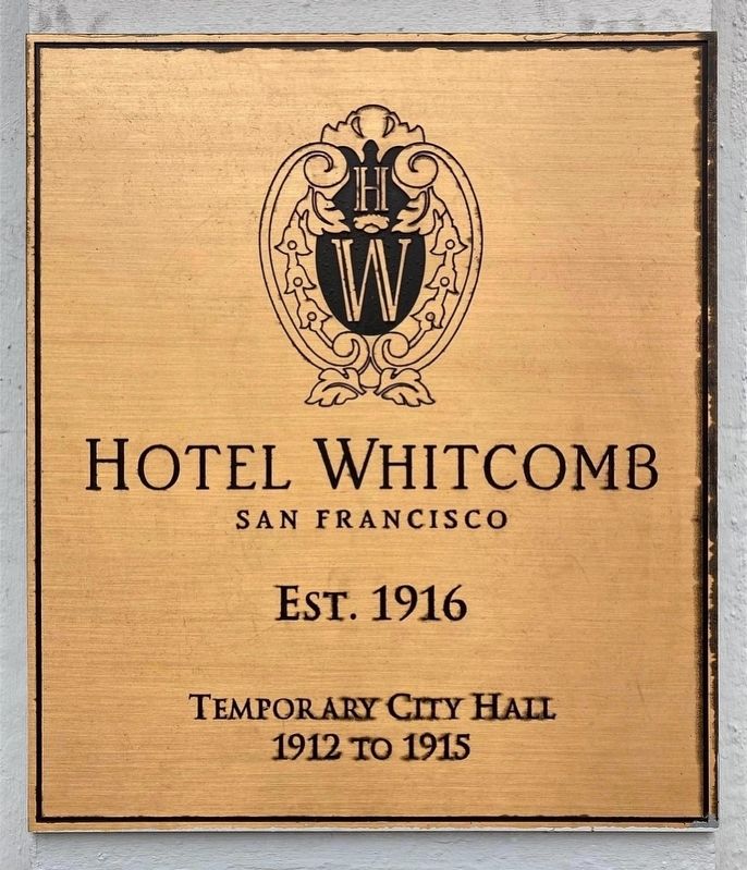 Hotel Whitcomb Marker. Click for full size. Hotel Whitcomb Marker image. Click for full size.