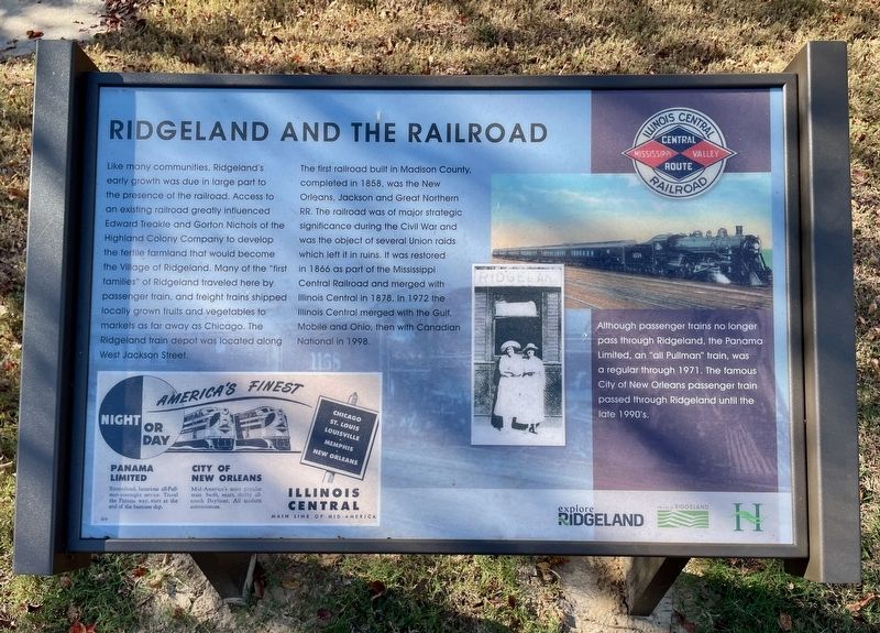 Ridgeland and the Railroad Marker. Click for full size. Ridgeland and the Railroad Marker image. Click for full size.