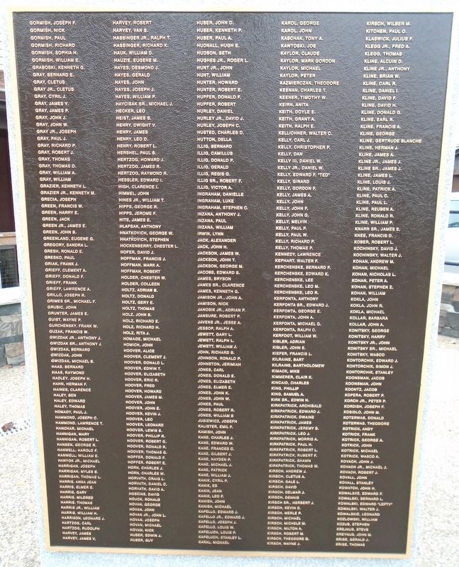 Veterans Memorial Honor Roll. Click for full size. Veterans Memorial Honor Roll image. Click for full size.