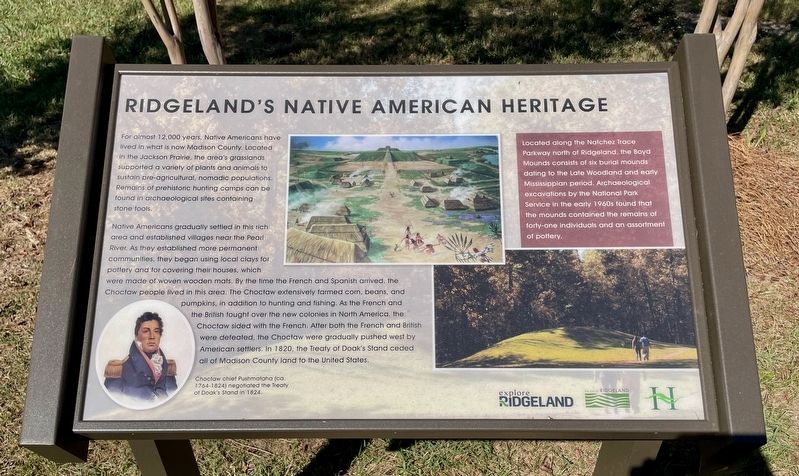Ridgeland�s Native American Heritage Marker image. Click for full size.