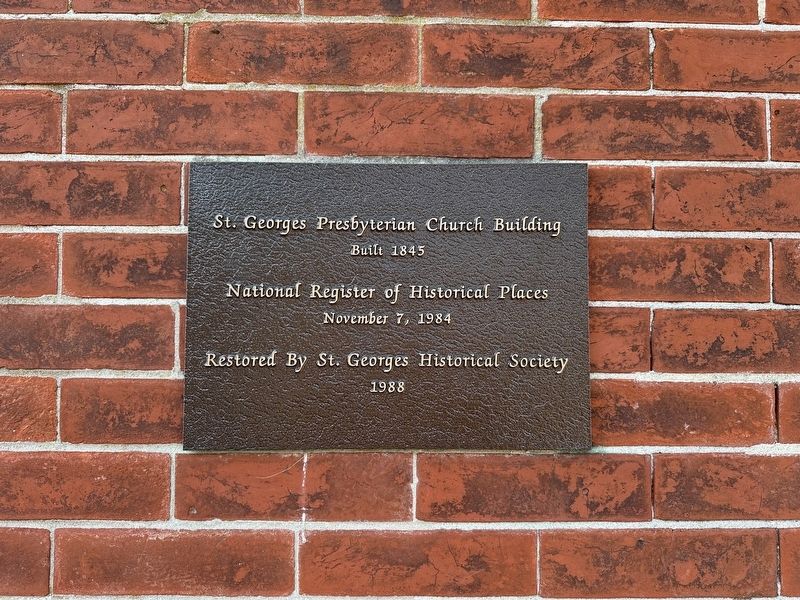 St. Georges Presbyterian Church Building Marker image. Click for full size.