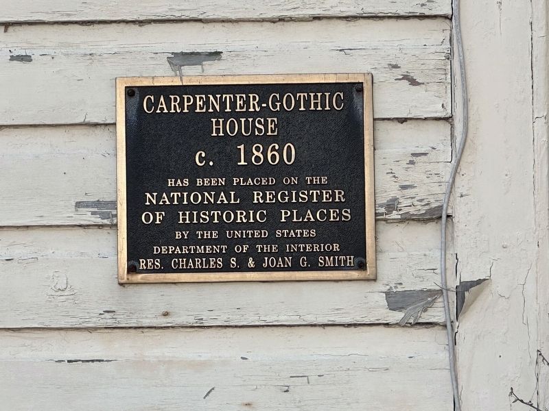 Carpenter-Gothic House Marker. Click for full size. Carpenter-Gothic House Marker image. Click for full size.