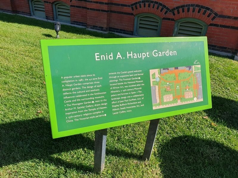 Enid A. Haupt Garden Marker. Click for full size. Enid A. Haupt Garden Marker image. Click for full size.