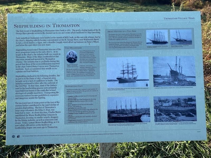 Shipbuilding in Thomaston Marker image. Click for full size.