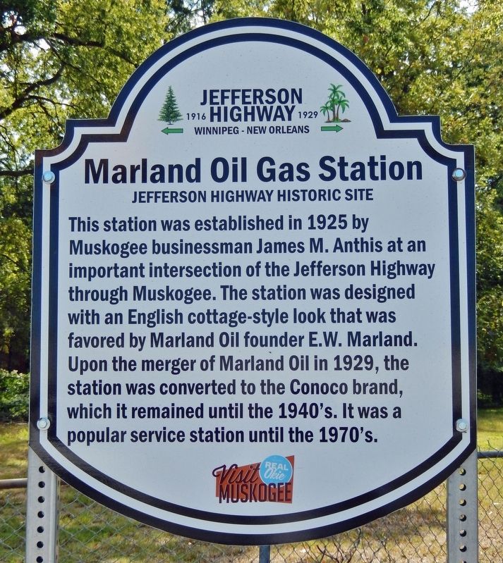 Marland Oil Gas Station Marker image. Click for full size.