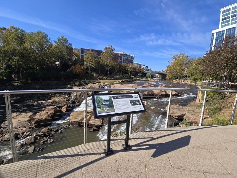 The Falls Forgotten Marker overlooking the falls. Click for full size. The Falls Forgotten Marker overlooking the falls image. Click for full size.