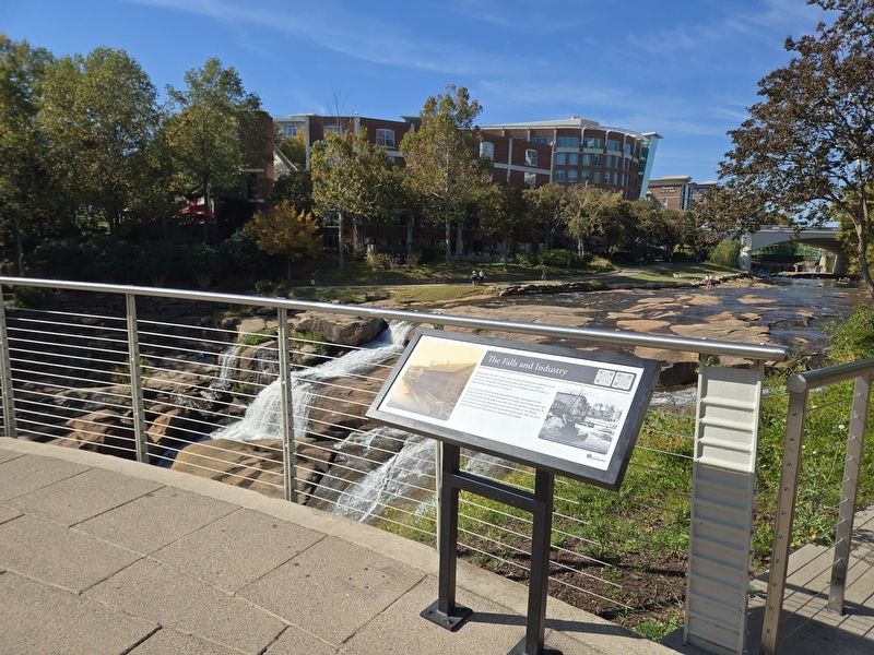 The Falls and Industry Marker at the overlook. The falls are in the background. Click for full size. The Falls and Industry Marker at the overlook. The falls are in the background image. Click for full size.