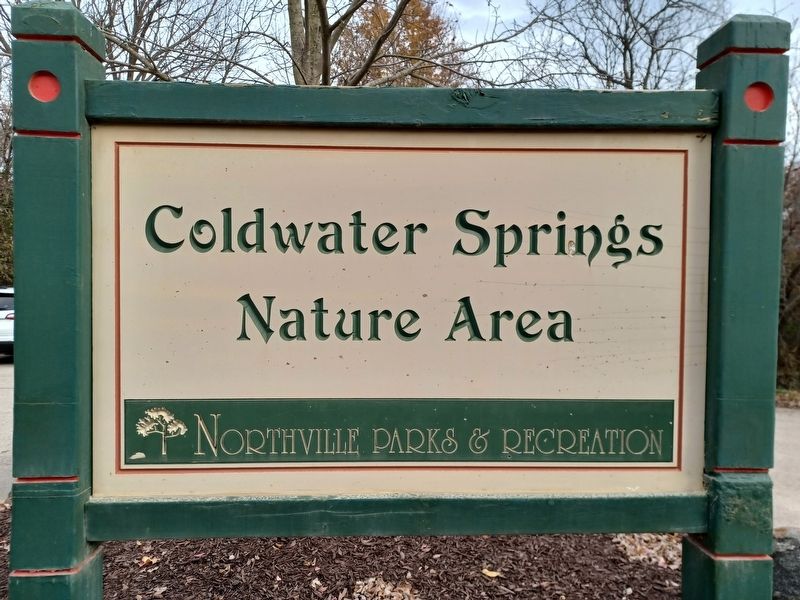 Coldwater Springs Nature Area Sign. Click for full size. Coldwater Springs Nature Area Sign image. Click for full size.