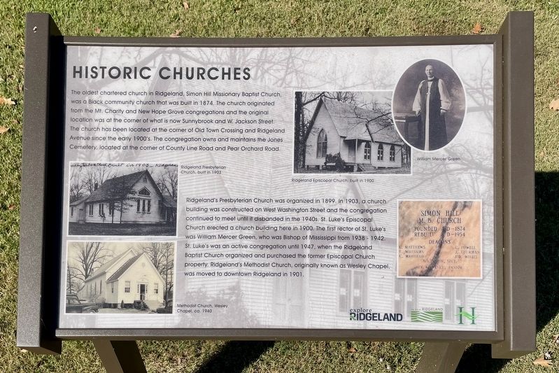 Historic Churches Marker. Click for full size. Historic Churches Marker image. Click for full size.