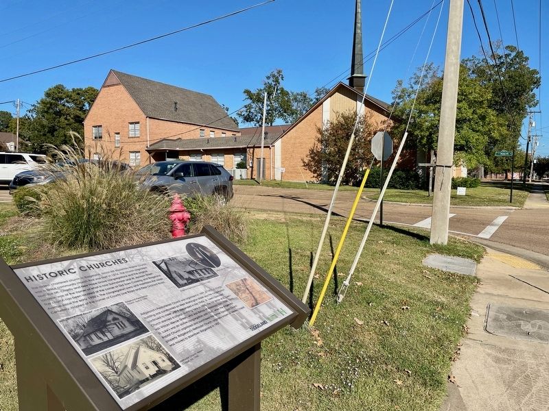 View of marker & Old Town Wesley Church.. Click for full size. View of marker & Old Town Wesley Church. image. Click for full size.