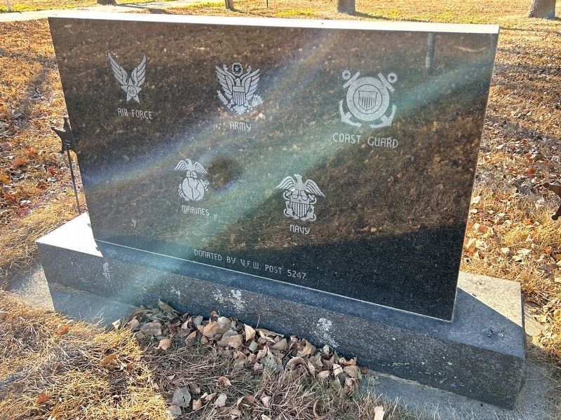 Veterans Memorial Reverse. Click for full size. Veterans Memorial Reverse image. Click for full size.