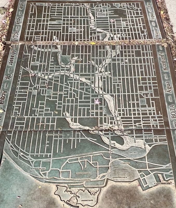 Rediscovering Garrison Creek marker detail. Click for full size. Rediscovering Garrison Creek marker detail image. Click for full size.