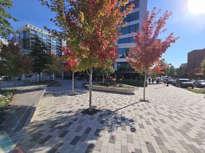 Shot of where the former plaza and Greenville News Building was located. Click for full size. Shot of where the former plaza and Greenville News Building was located image. Click for full size.