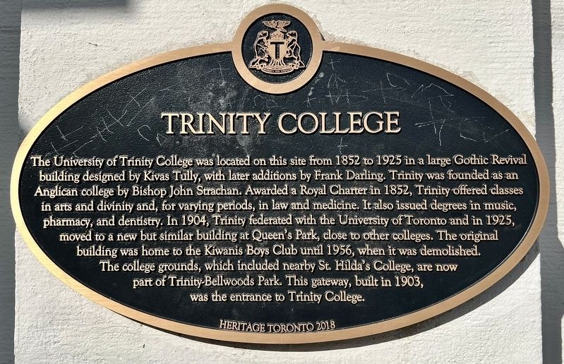 Trinity College Marker image. Click for full size.