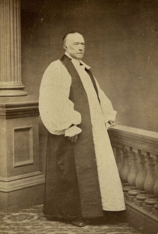 Bishop John Strachan, founder of Trinity College, ca 1855 image. Click for full size.