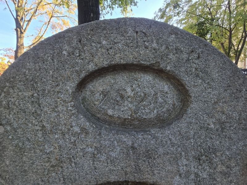 Top of Poinsett's Spring Basin. Inscription: JRP 1820 image. Click for full size.