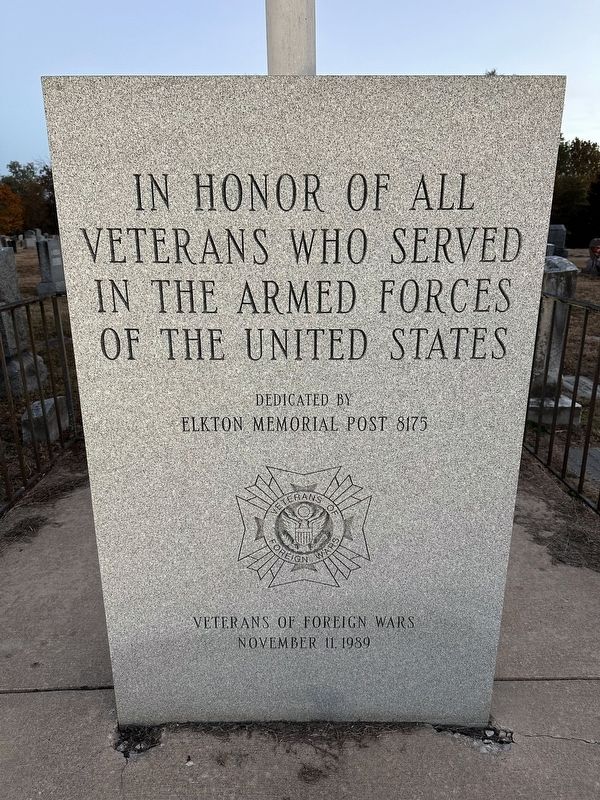 Veterans Memorial Marker. Click for full size. Veterans Memorial Marker image. Click for full size.