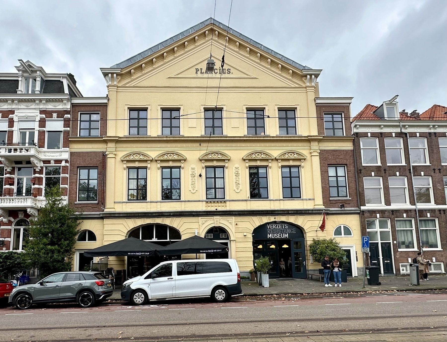 Gebouw Plancius / The Plancius Building and Marker image. Click for full size.