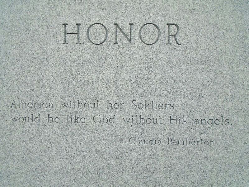 Veterans Memorial "Honor". Click for full size. Veterans Memorial "Honor" image. Click for full size.