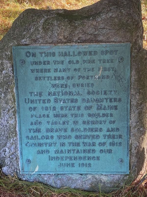 Hallowed Spot Under the Old Pine Tree Marker image. Click for full size.