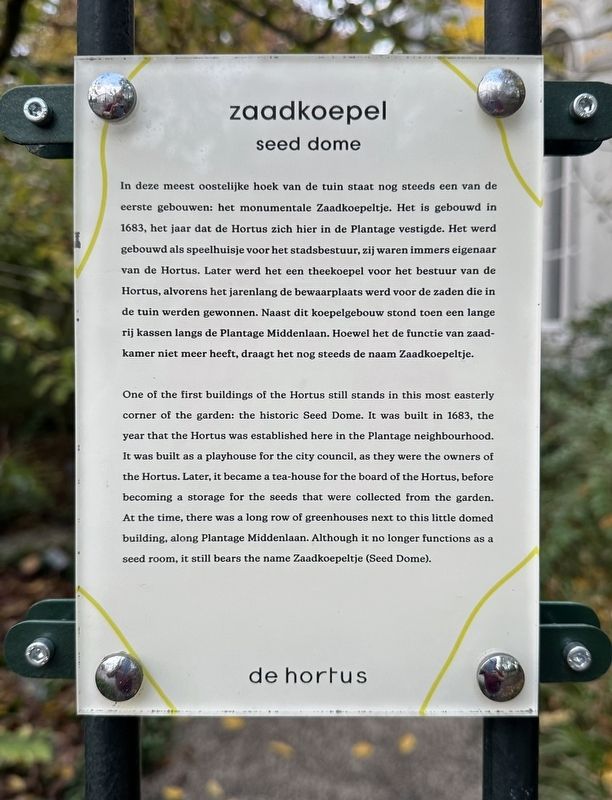 Zaadkoepel / Seed Dome Marker image. Click for full size.