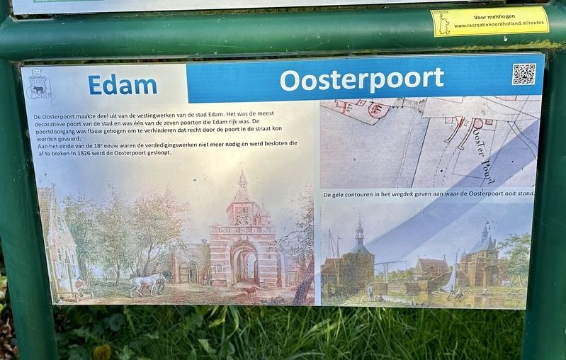 Oosterpoort / East Gate Marker image. Click for full size.