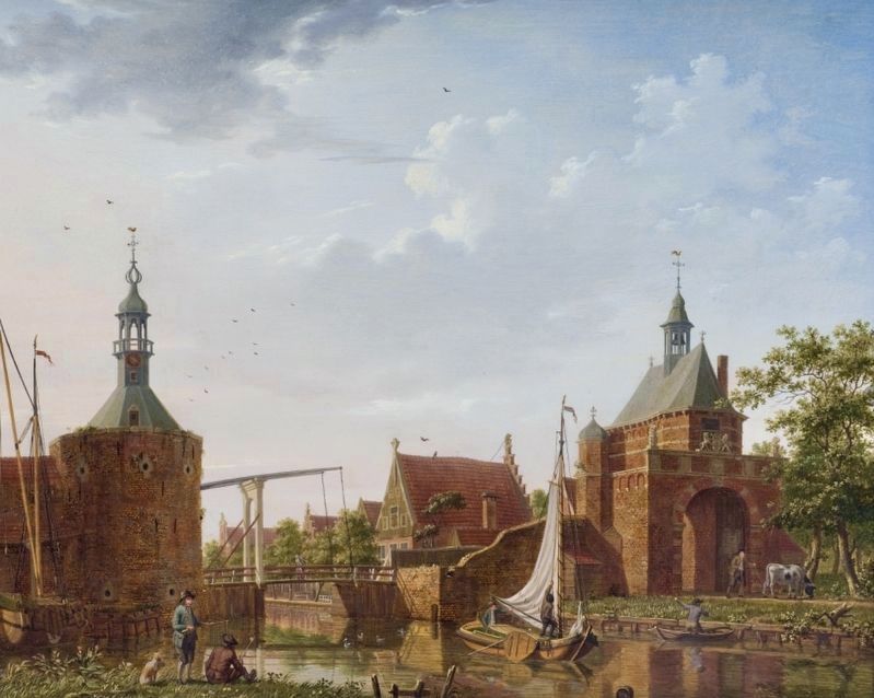 Gezicht op Edam, Halsbandtoren en Oosterpoort image. Click for full size.