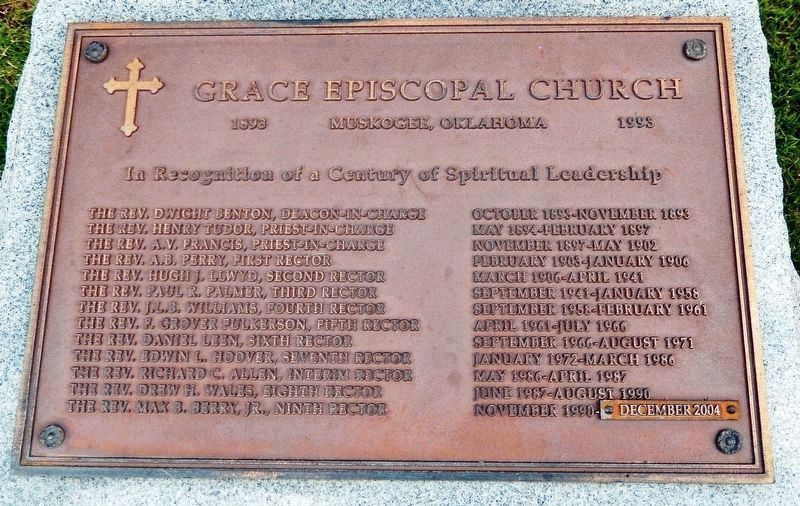 Grace Episcopal Church Leadership Marker image. Click for full size.