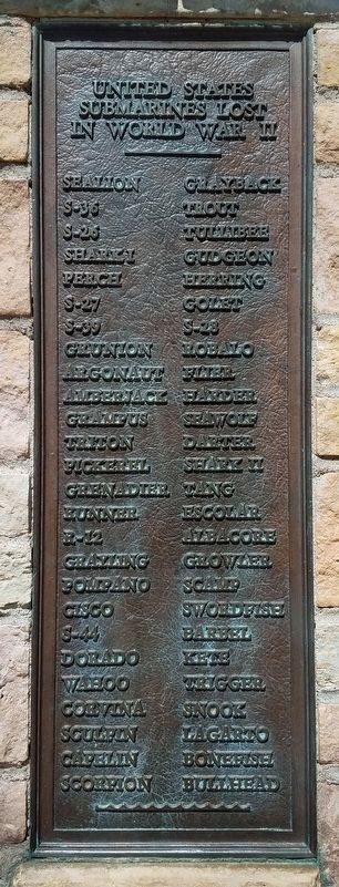 U.S.S. Swordfish Memorial south plaque image. Click for full size.