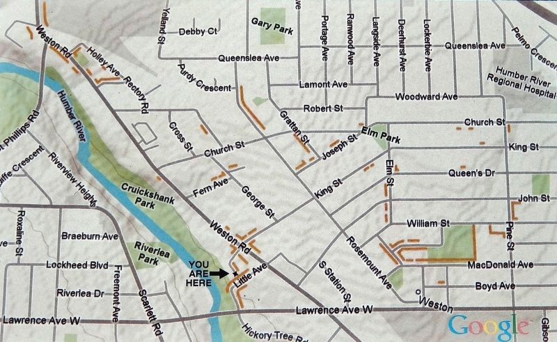 Marker detail: Map of Weston image. Click for full size.