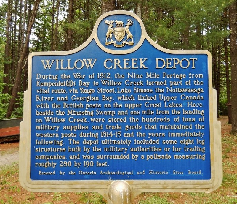 Willow Creek Depot Marker image. Click for full size.